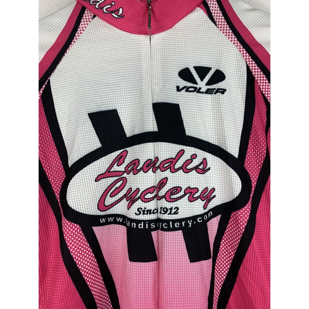 Voler Womens Medium Short Sleeve Landis Cyclery Outdoors Athletic jersey - Picture 2 of 10
